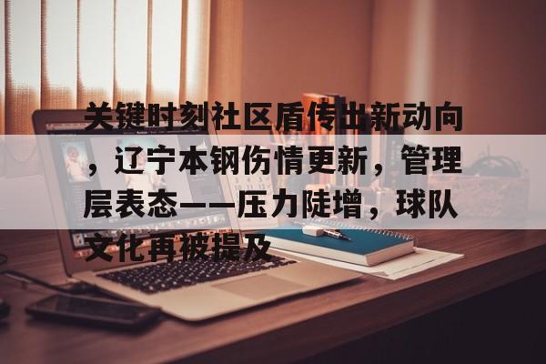 包含关键时刻社区盾传出新动向，辽宁本钢伤情更新，管理层表态——压力陡增，球队文化再被提及的词条